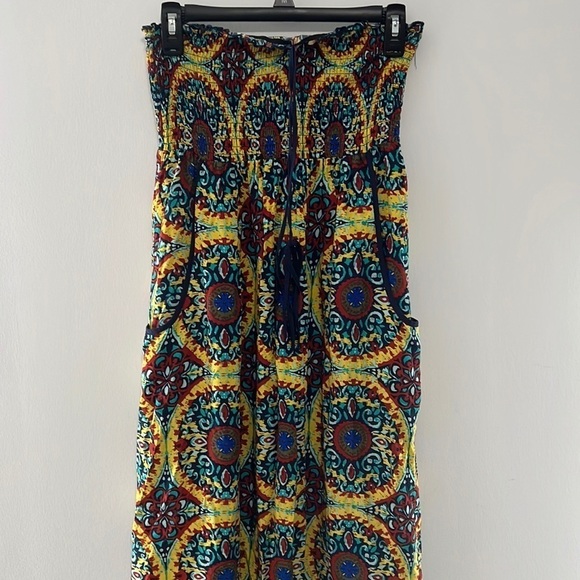BAND of Gypsies Medallion Maxi Halter Dress EUC Size Small - Picture 1 of 10